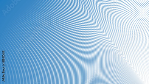 Blue Sky Stripes Wavy Line Abstract Background for Modern Web Design, Digital Art, and UI Presentation