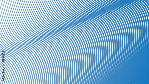 Blue Sky Stripes Wavy Line Abstract Background for Modern Web Design, Digital Art, and UI Presentation
