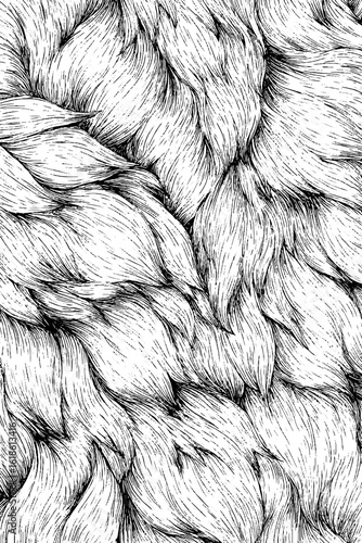 Abstract fur texture with dynamic line groups for creative design background
