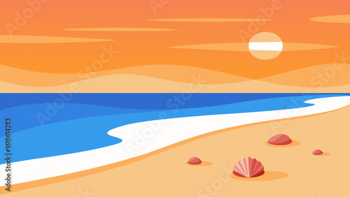 Colorful Seashells Washed Ashore on a Pristine Sea Beach Collection Display