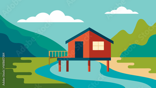 Beautiful Small House by River with Spacious Open Deck for Entertaining