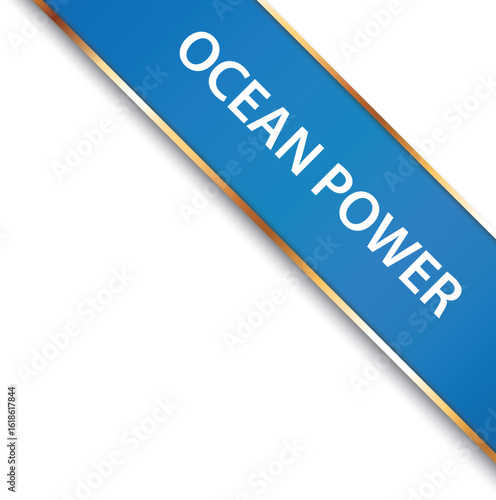 OCEAN POWER – corner blue banner
