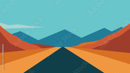 Majestic wide empty expanse of a high windswept mountain plateau