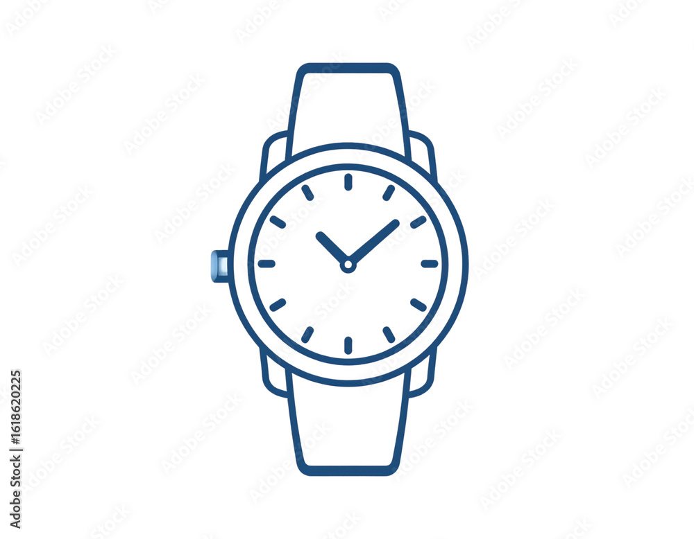 Wristwatch outline icon vector . Wristwatch outline icon vector .