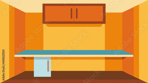 Inviting empty kitchen nook with a built in bench clean dining area