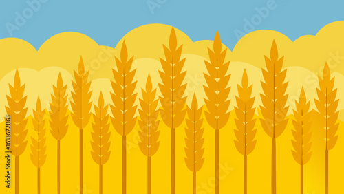 Golden Wheat Field Ready for Harvest Nature Scene
