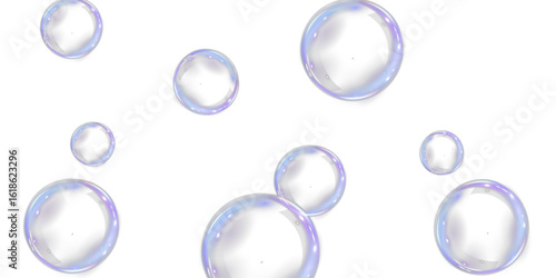Realistic iridescent soap bubble with clean sparkle and liquid shine—perfect for PNG hygiene visuals, underwater scenes, or playful party-themed designs.