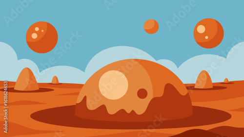 Unique Landscape of Giant Spherical Mud Bubbles in Geothermal Area