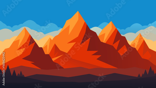 Vast Landscape of Towering Barren Mountain Ranges