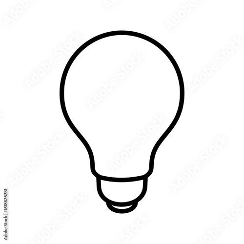 A set of light bulb icon on white background. Idea symbol. Electric lamp, light, innovation, solution, creative thinking, electricity. Outline, flat and colored style. Flat design.