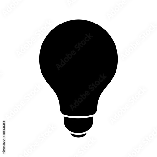A set of light bulb icon on white background. Idea symbol. Electric lamp, light, innovation, solution, creative thinking, electricity. Outline, flat and colored style. Flat design.