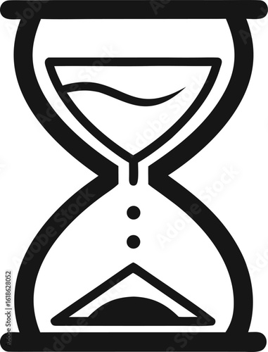 Shopping Hourglass Waiting Icon Line Art Vector