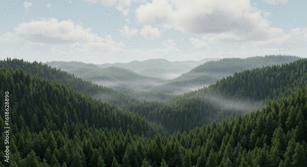 Fototapeta premium Panoramic mountain landscape with snow-capped peaks, green valleys, and a vast sky perfect for travel imagery