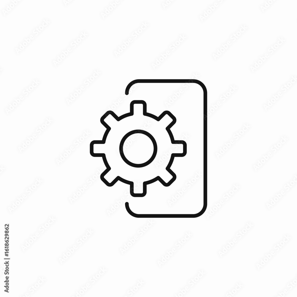 mobile app settings icon sign vector mobile app settings icon sign vector