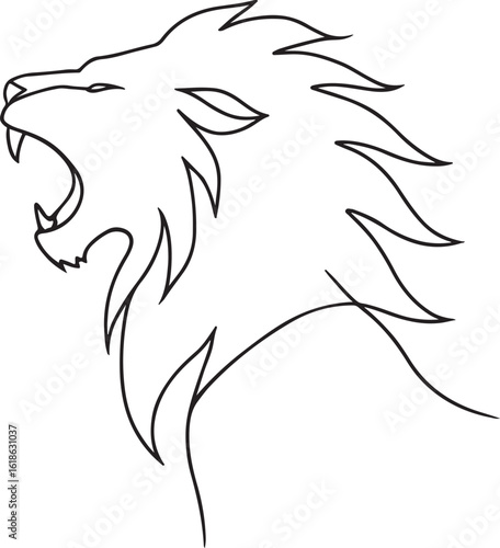 A powerful tribal vector illustration of a wild animal head, featuring a formidable lion and a striking wolf design, perfect for a bold tattoo or logo