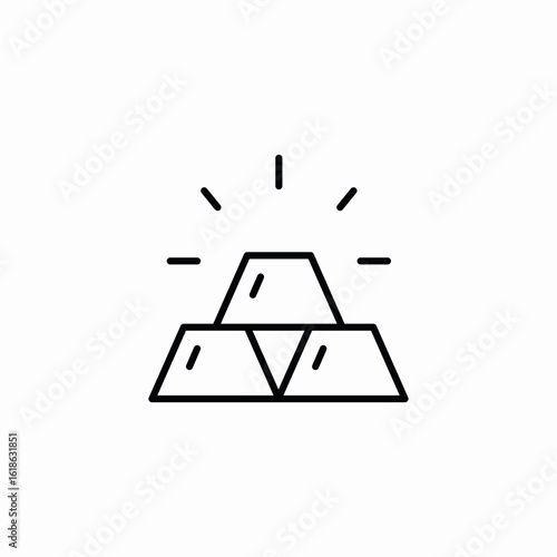 bar gold icon sign vector