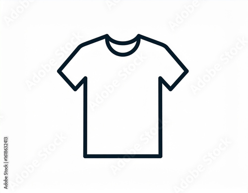 T-shirt outline icon vector  