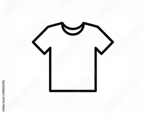 T-shirt outline icon vector