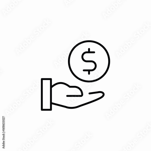 dollar transaction offer icon sign vector
