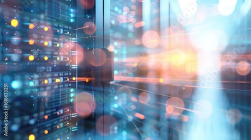 Modern data center interior