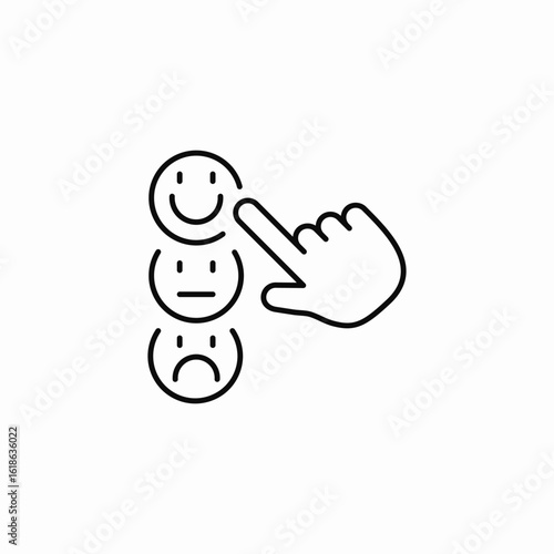 customer hapiness rate icon sign vector