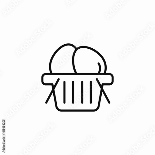 eggs in basket icon sign vector