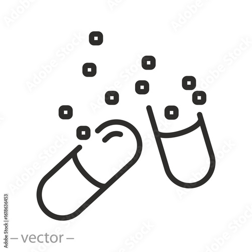 pill dissolves icon, tablet soluble
