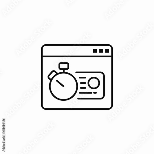 fast processing time icon sign vector