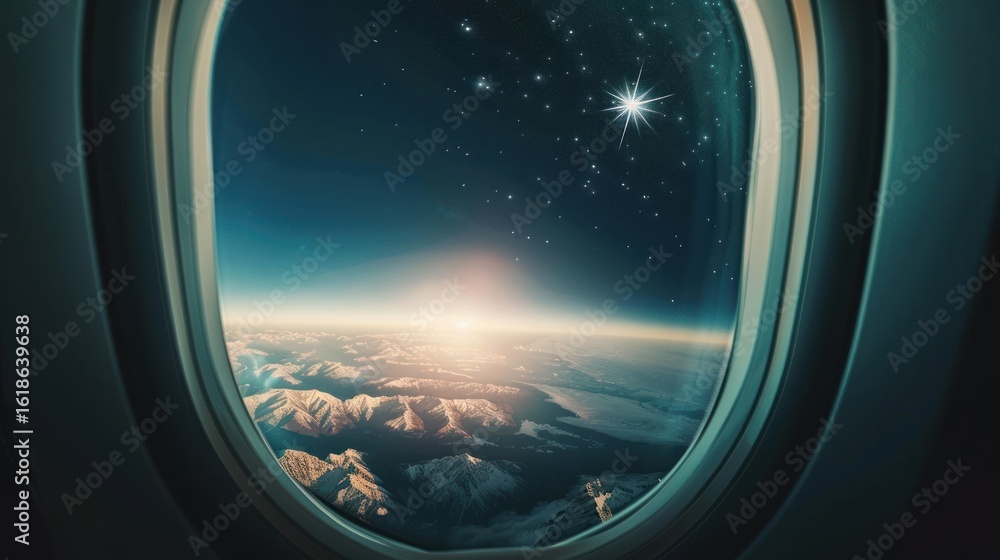 Fototapeta premium Earth view from plane