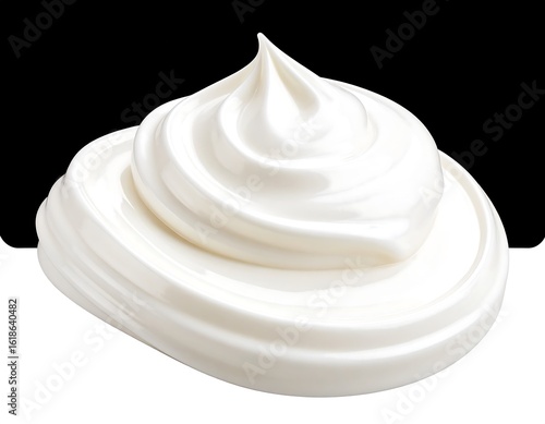 Creamy, whipped topping close-up