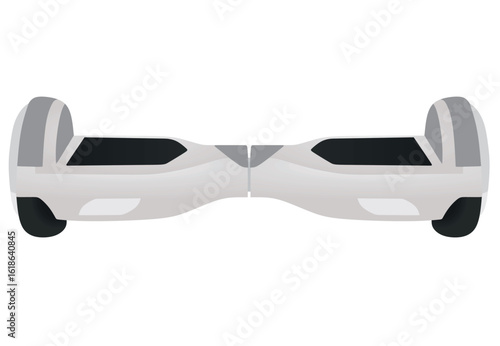 White hoverboard scoter. vector illustration