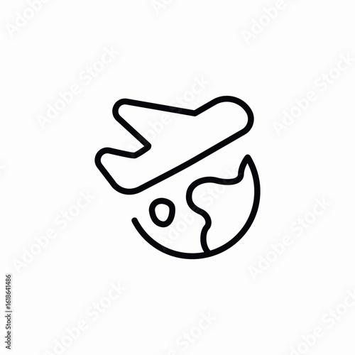 world travel icon sign vector