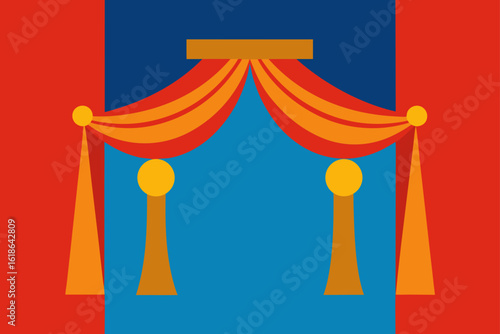   old hall curtain   wall backdrop   digital fi
