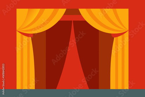    old hall curtain   wall backdrop   digital fi