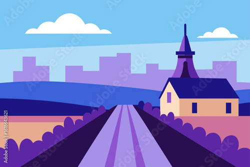paris rooftops and a lavender field