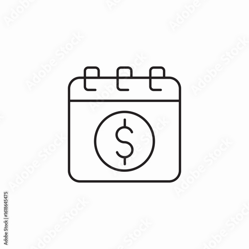 finances calendar icon sign vector