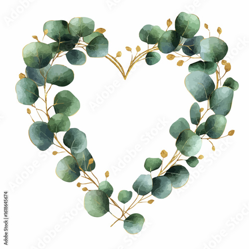 watercolor flower and leaves for decoration generative AI