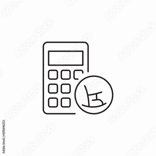 geriatric calculate icon sign vector