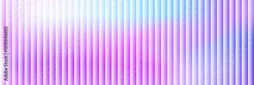 Reeded glass geometric background. Pastel iredescent gradient in white, pink and blue. Chromatic aberration prismatic effect, abstract ribbed vertical stripes horizontal wallpaper vector illustration