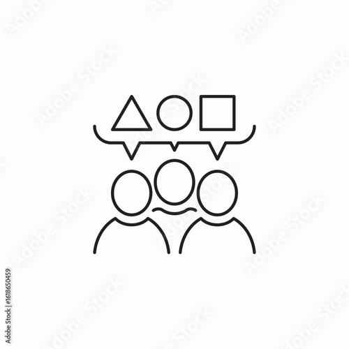 diverse mindsets icon sign vector