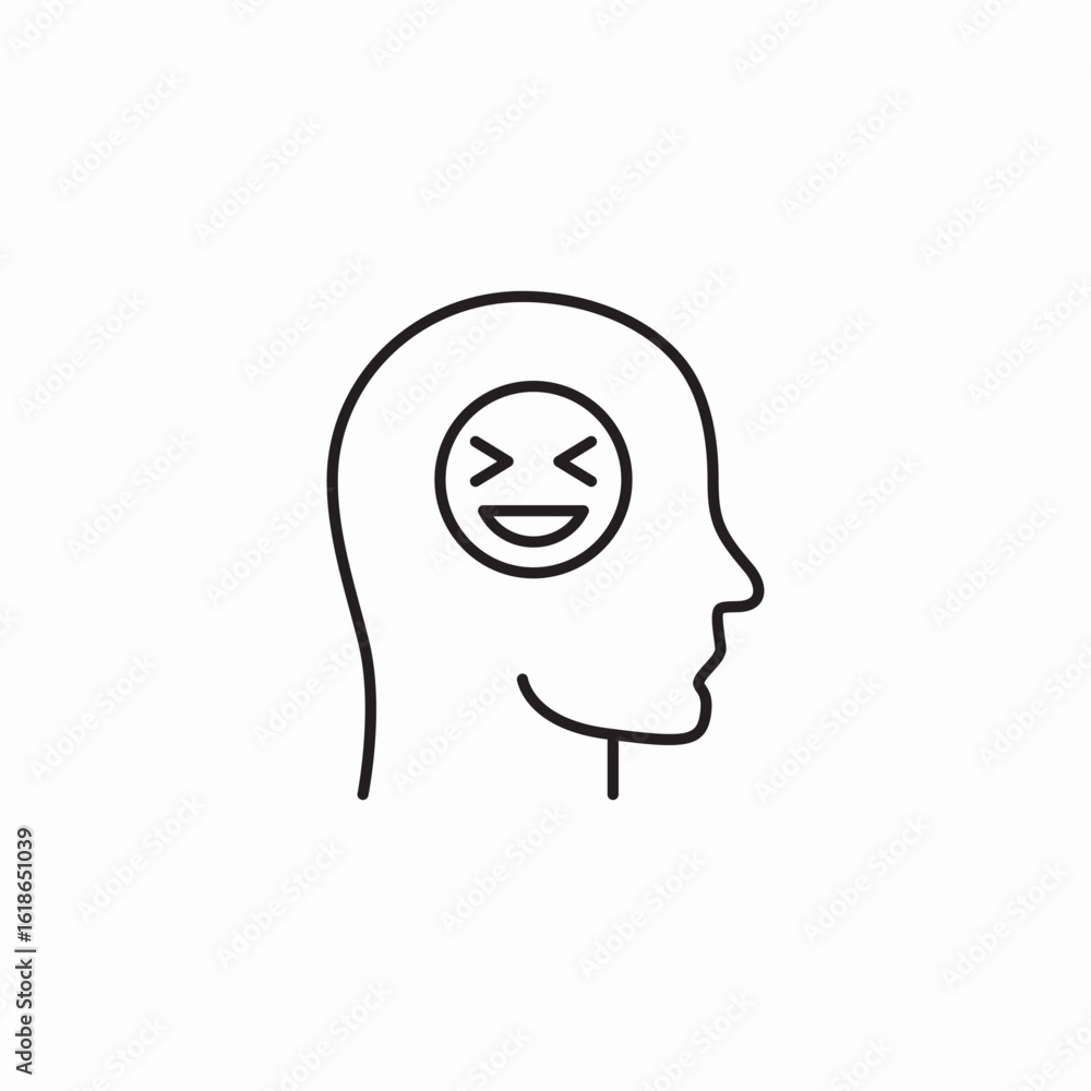 happy mind icon sign vector happy mind icon sign vector
