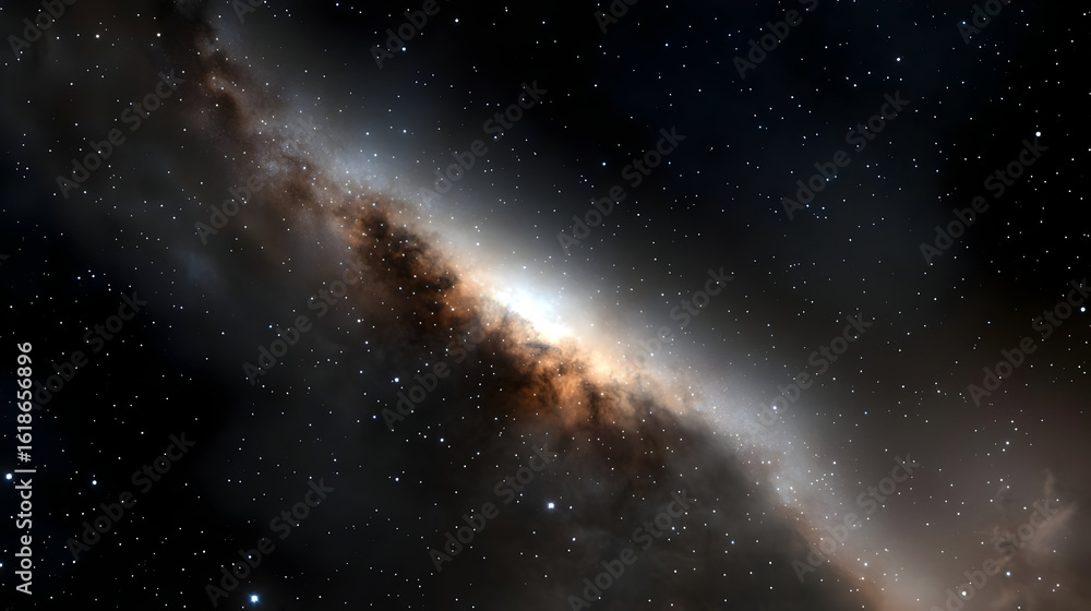 Fototapeta premium Vast Spiral Galaxy In Deep Space