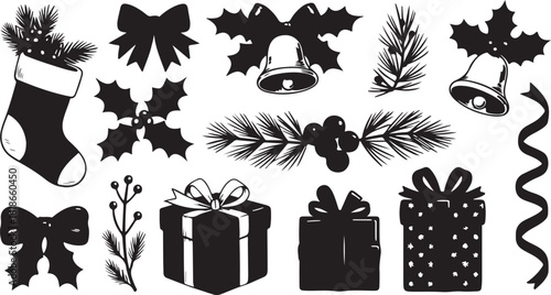 Christmas Gifts and Decorative Elements Collection