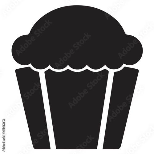Silhouette Style Vector Minimal Muffin Logo Design – Modern Bakery Graphic Template for Cafe Branding, Pastry Shops, Dessert Packaging, Food Bloggers, and Sweet Business Identity in EPS Format