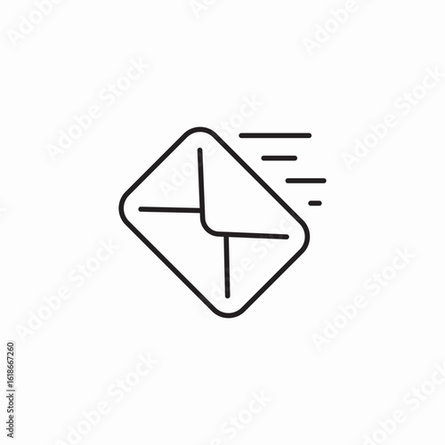 mail sending fast icon sign vector