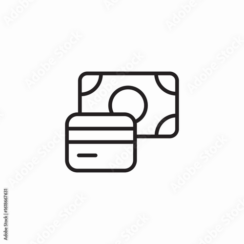 money credit card icon sign vector