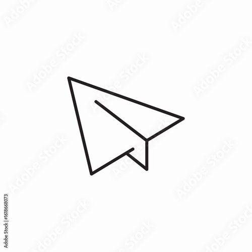 paper airplane send icon sign vector