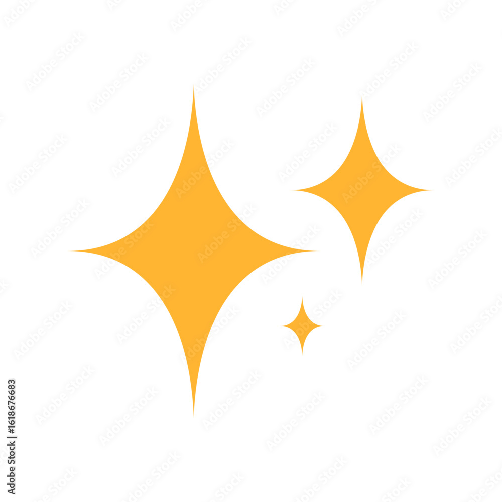 Flat Sparkle Icon Isolated on Transparent Background. Vector Illustration Flat Sparkle Icon Isolated on Transparent Background. Vector Illustration