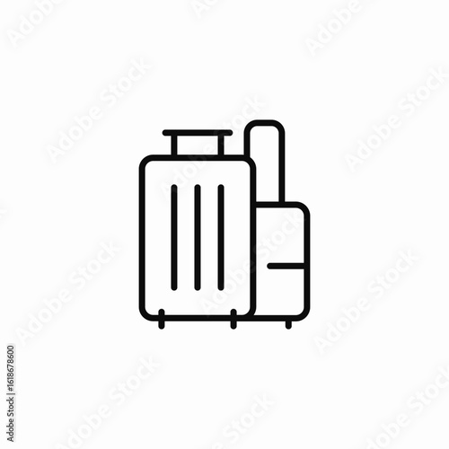 luggage travel icon sign vector
