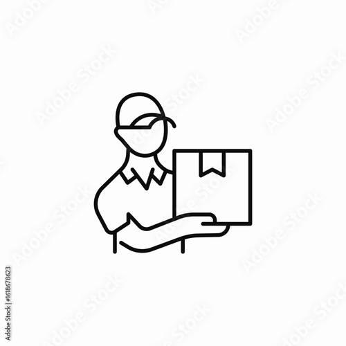 mailman delivery icon sign vector